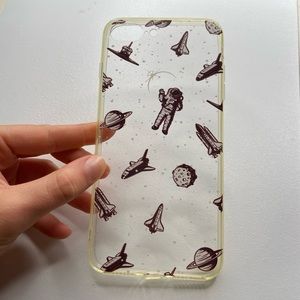 No Brand | Transparent See-Through Outer Space Phone iPhone 7/8 Plus Case Cover